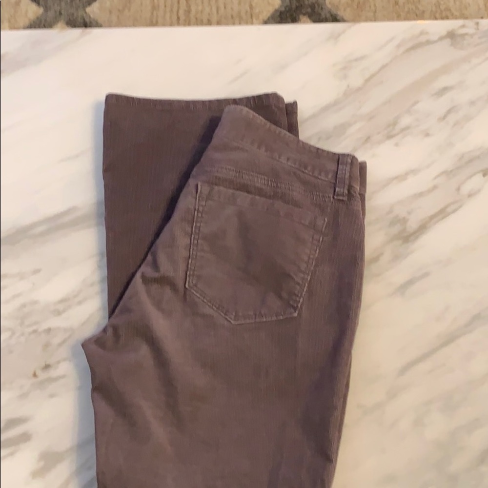 Ann Taylor Loft Gray Cords. Curvy Boot